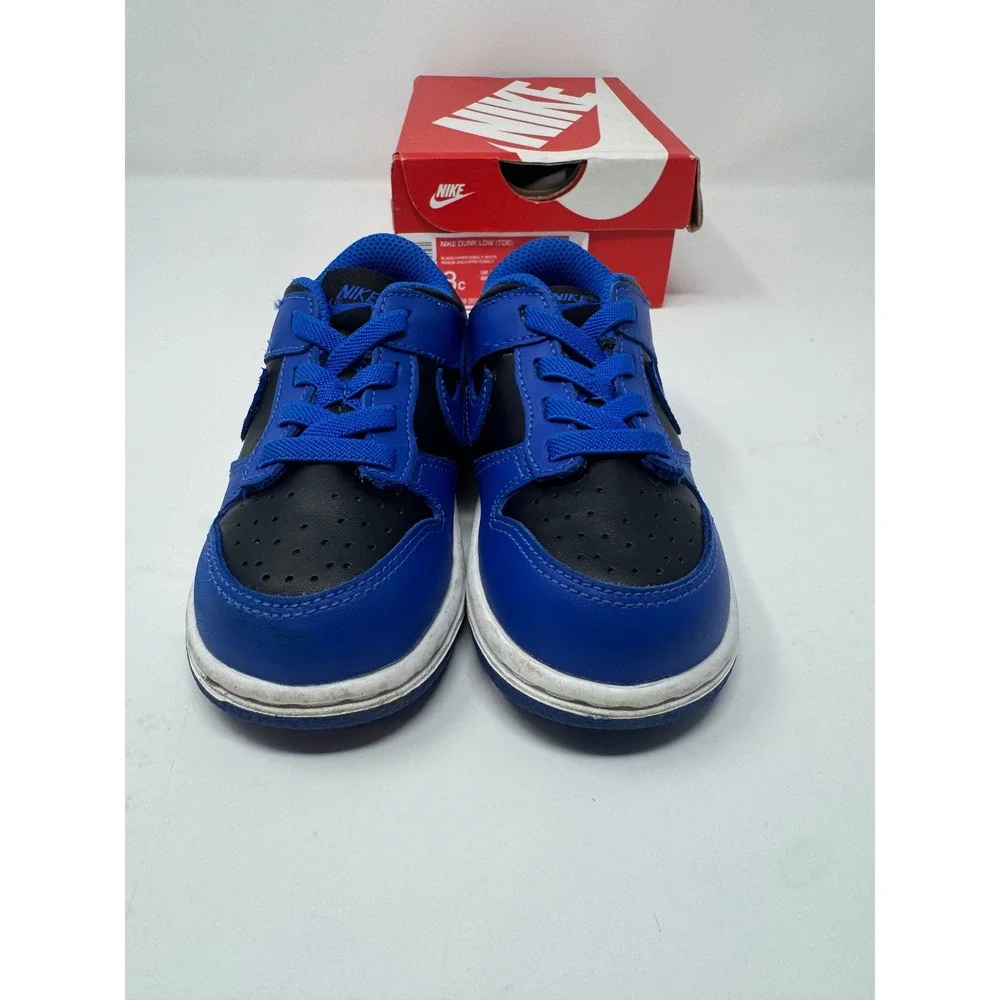 Nike Dunk Low TDE Hyper Cobalt Black Blue Toddler Sneakers CW1589-001 Size 8C